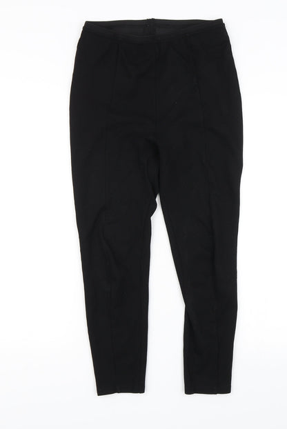 Womens UK Size 26 in Preworn Regular Fit Dress Pants Black Trousers