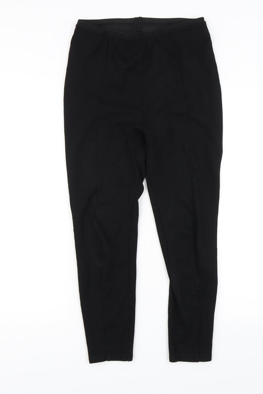 Womens UK Size 26 in Preworn Regular Fit Dress Pants Black Trousers