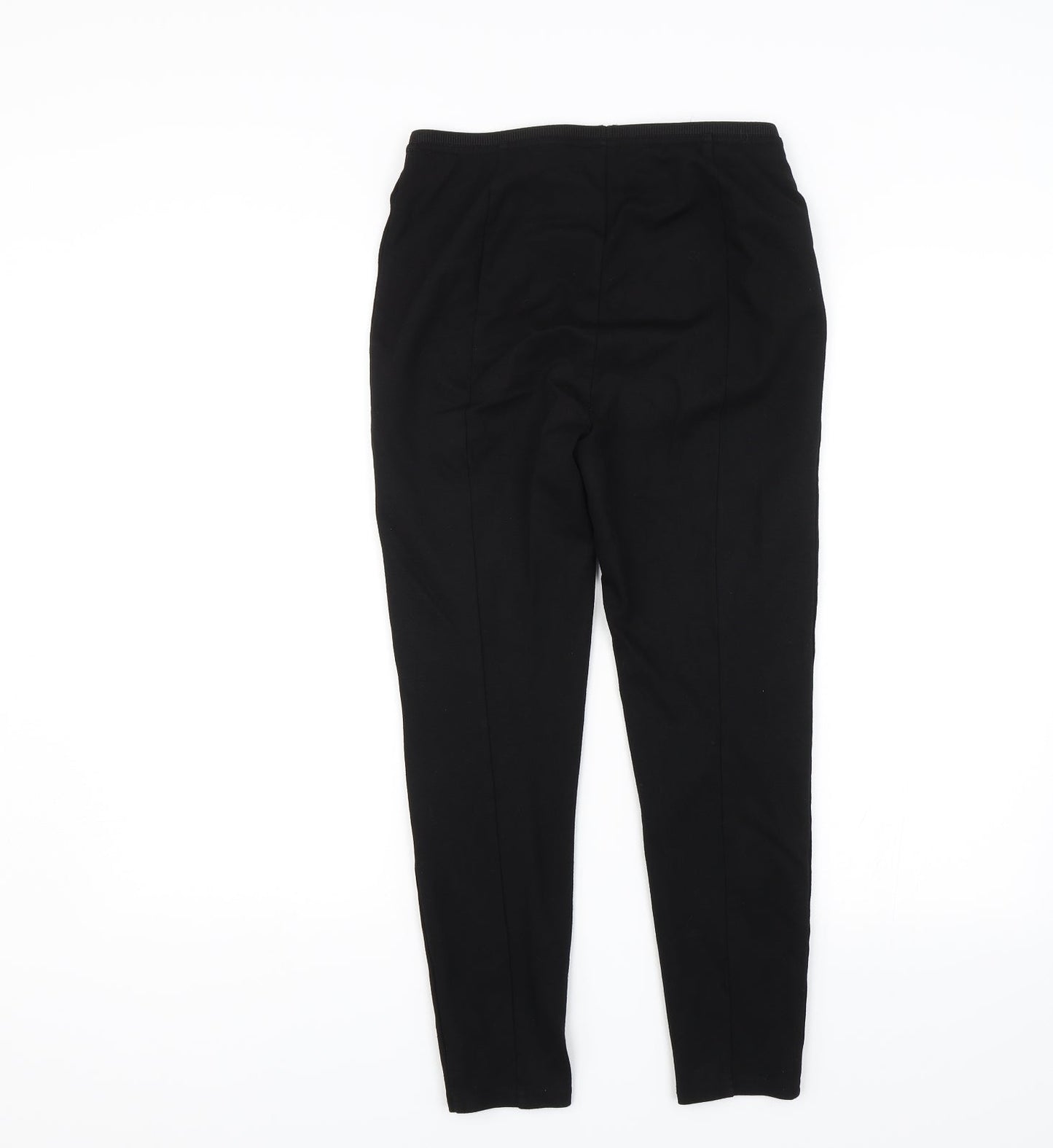 Womens UK Size 26 in Preworn Regular Fit Dress Pants Black Trousers