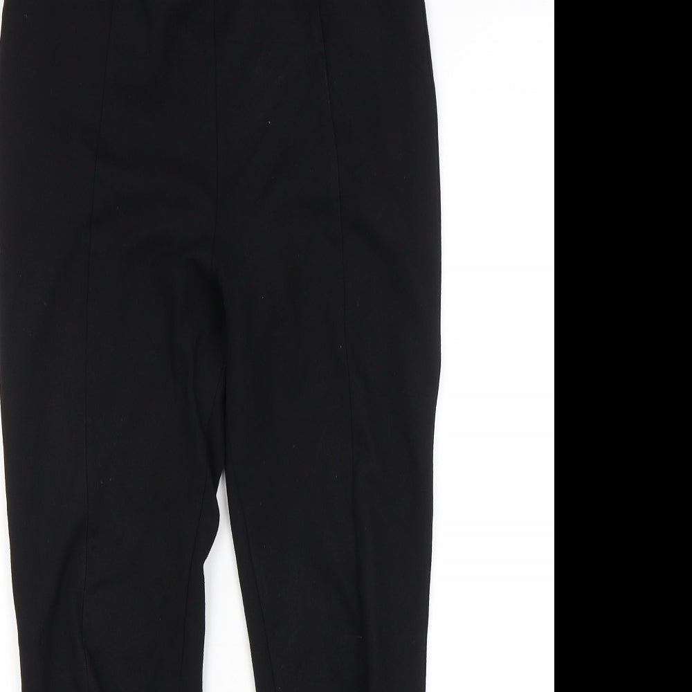 Womens UK Size 26 in Preworn Regular Fit Dress Pants Black Trousers