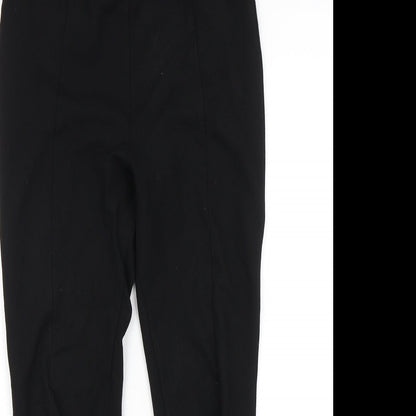 Womens UK Size 26 in Preworn Regular Fit Dress Pants Black Trousers