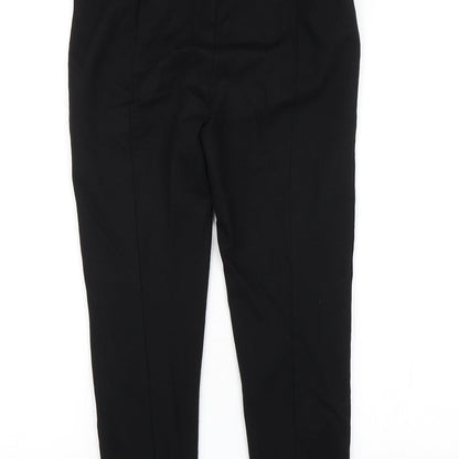 Womens UK Size 26 in Preworn Regular Fit Dress Pants Black Trousers