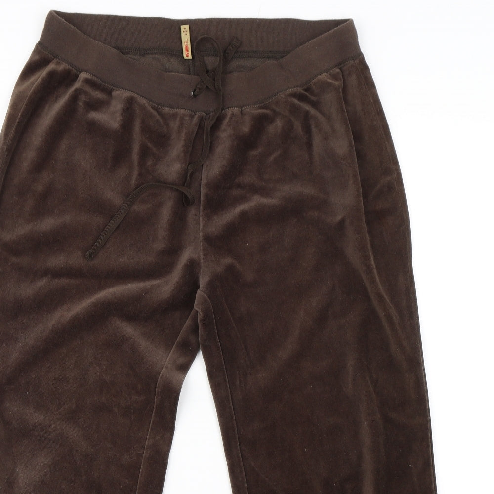 Womens UK Size 18 Denim & Co. Regular Fit Sweatpants Brown Trousers