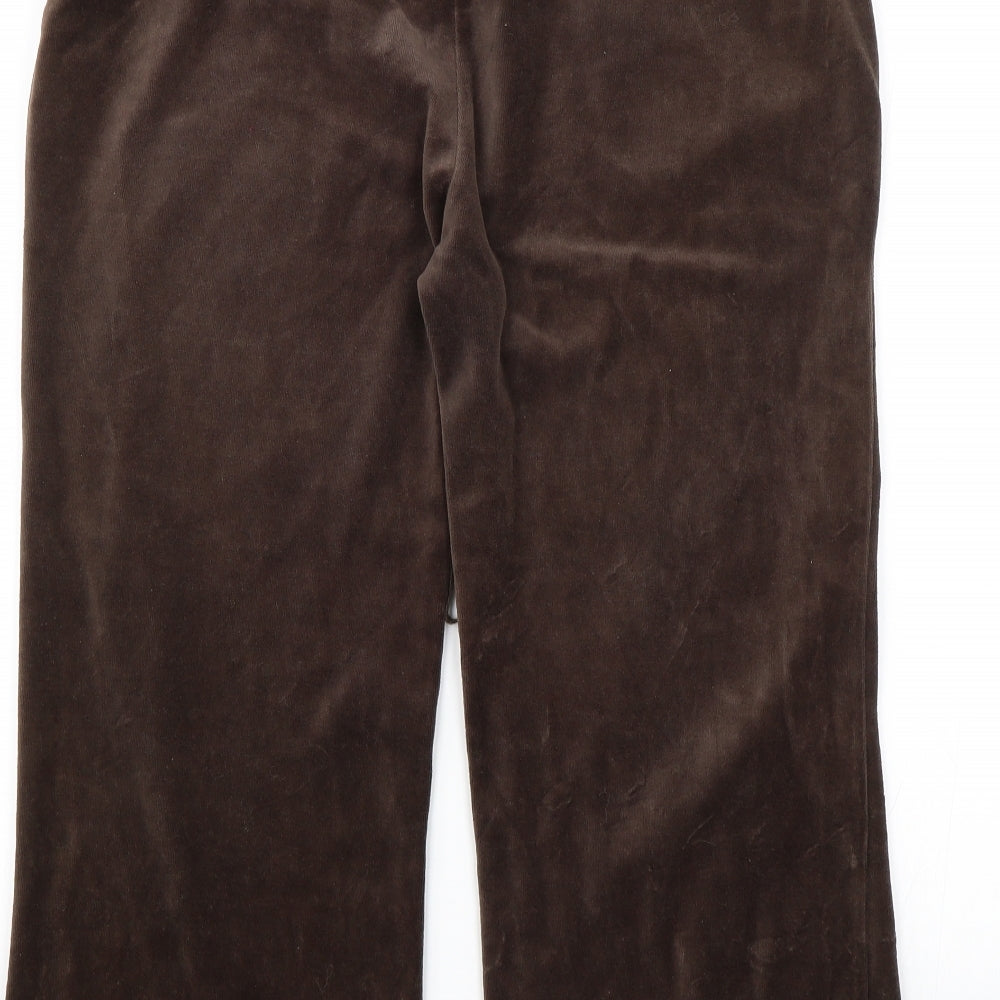 Womens UK Size 18 Denim & Co. Regular Fit Sweatpants Brown Trousers