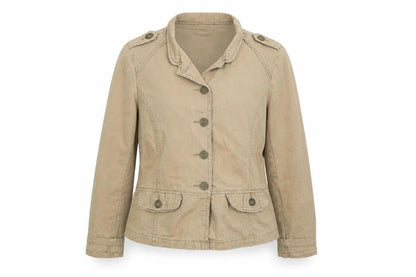ervie Womens Beige   Biker Coat Size 14