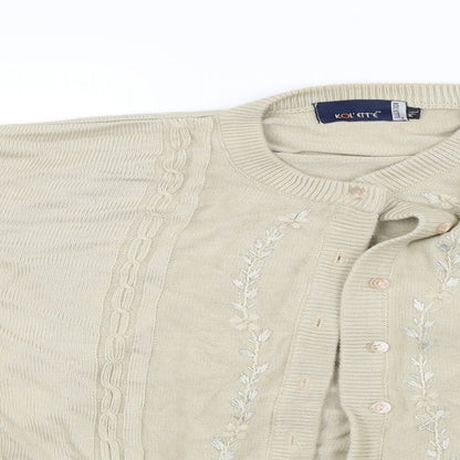 kolette Womens Beige   Cardigan Jumper Size M