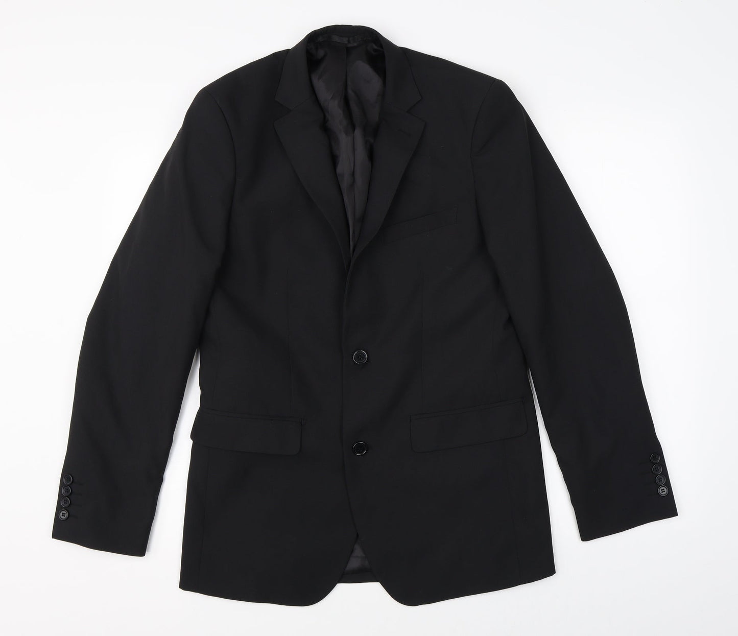 Mens UK Size 36 Cedar Wood State Regular Black Suit Jacket