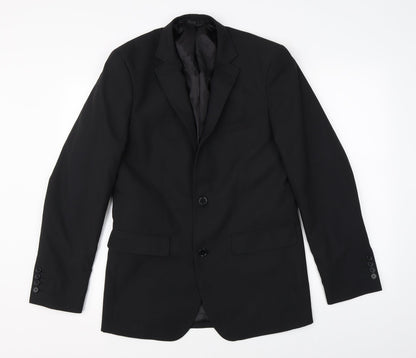 Mens UK Size 36 Cedar Wood State Regular Black Suit Jacket