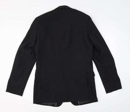 Mens UK Size 36 Cedar Wood State Regular Black Suit Jacket