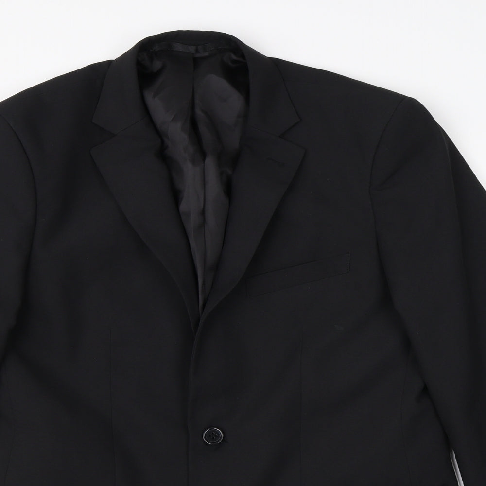 Mens UK Size 36 Cedar Wood State Regular Black Suit Jacket