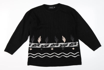 Paramour Womens Black   Pullover Jumper One Size