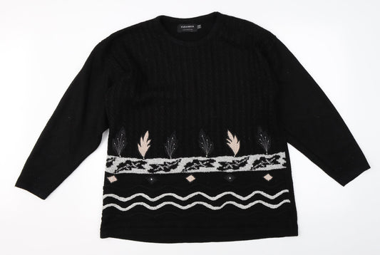 Paramour Womens Black   Pullover Jumper One Size
