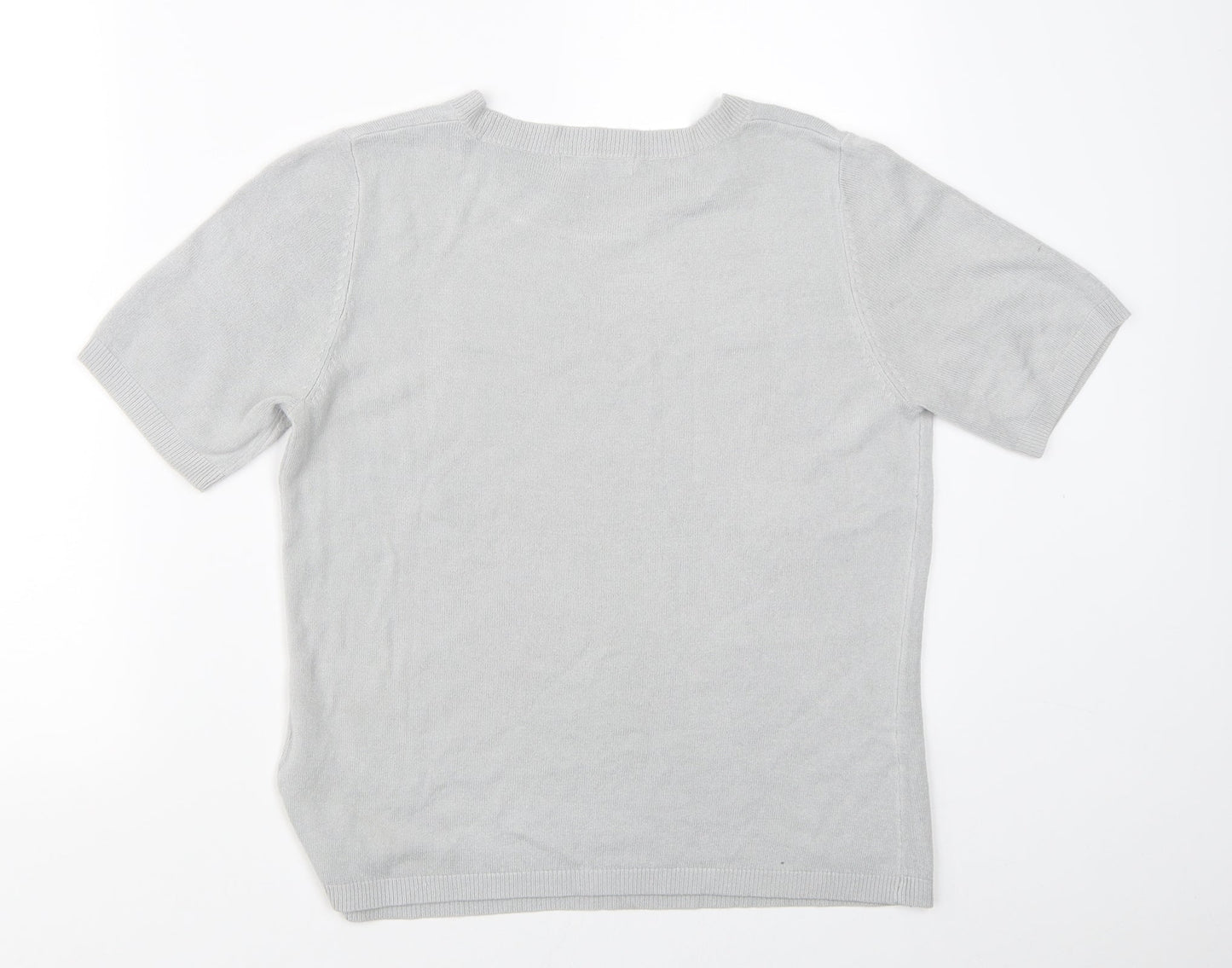 Womens UK Size 10 Marks & Spencer Grey Basic T-Shirt