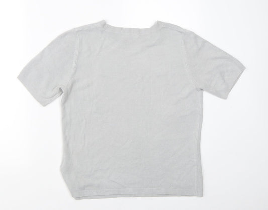Womens UK Size 10 Marks & Spencer Grey Basic T-Shirt