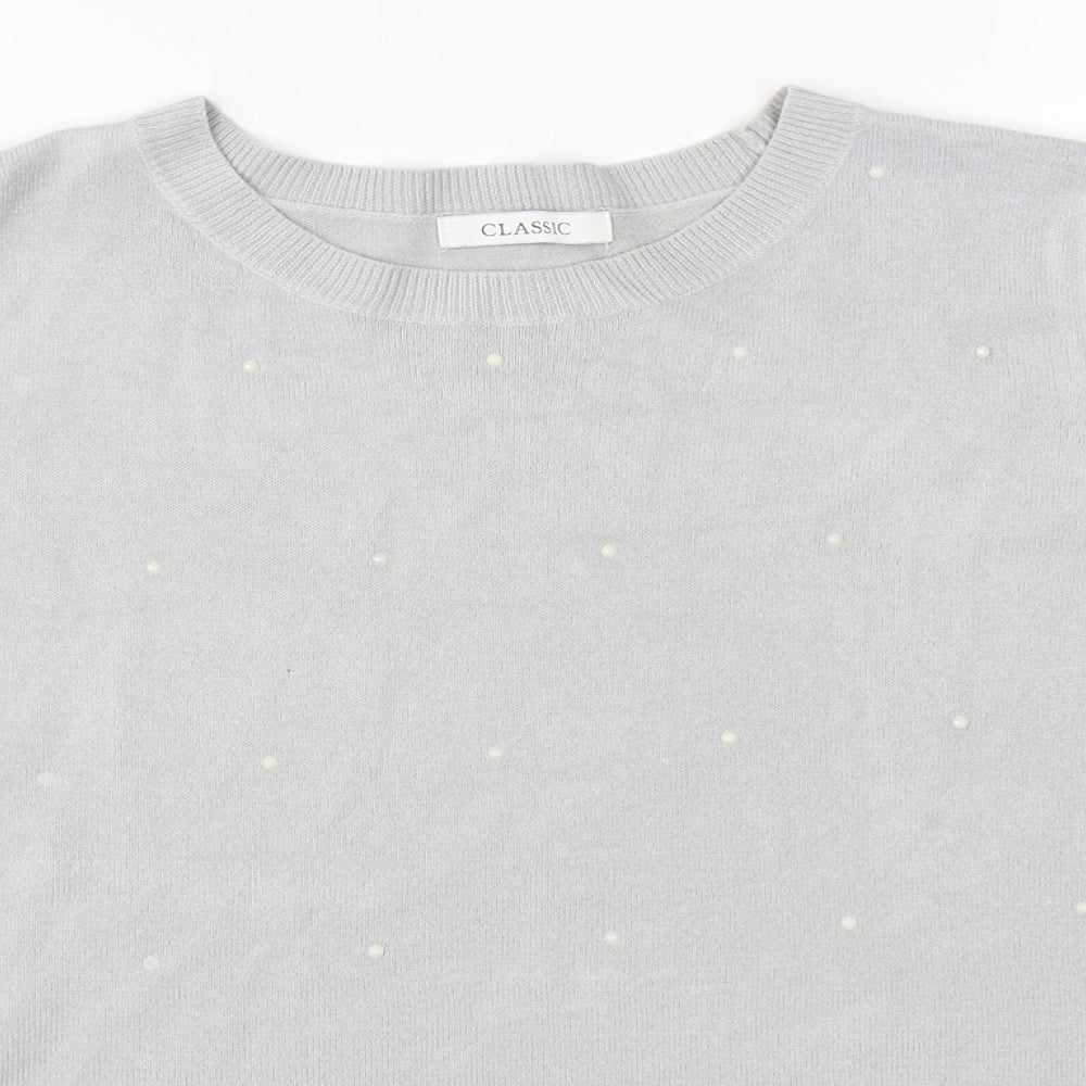 Womens UK Size 10 Marks & Spencer Grey Basic T-Shirt