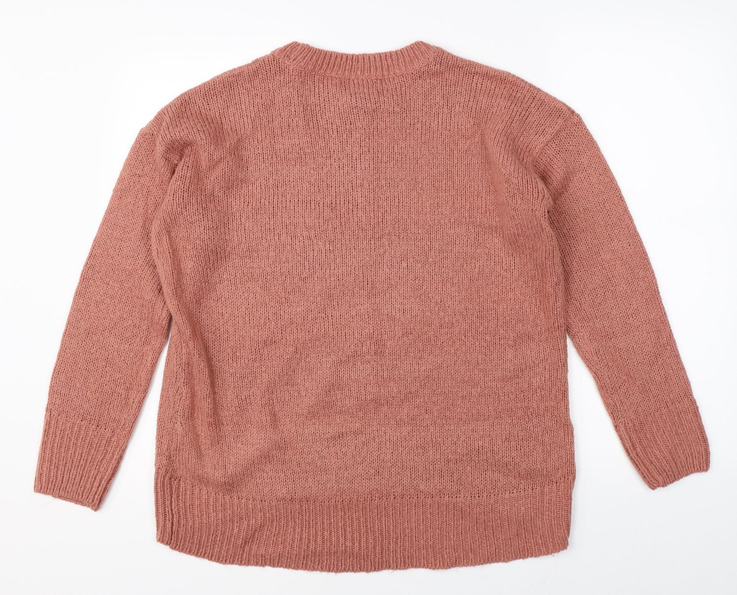 New Look Mens Red  Knit Pullover Jumper Size M