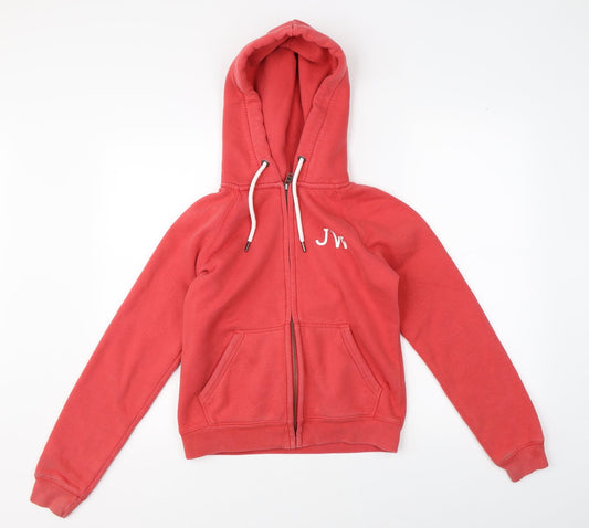 Womens UK Size 6 Jack Wills Red Full Zip Hoodie