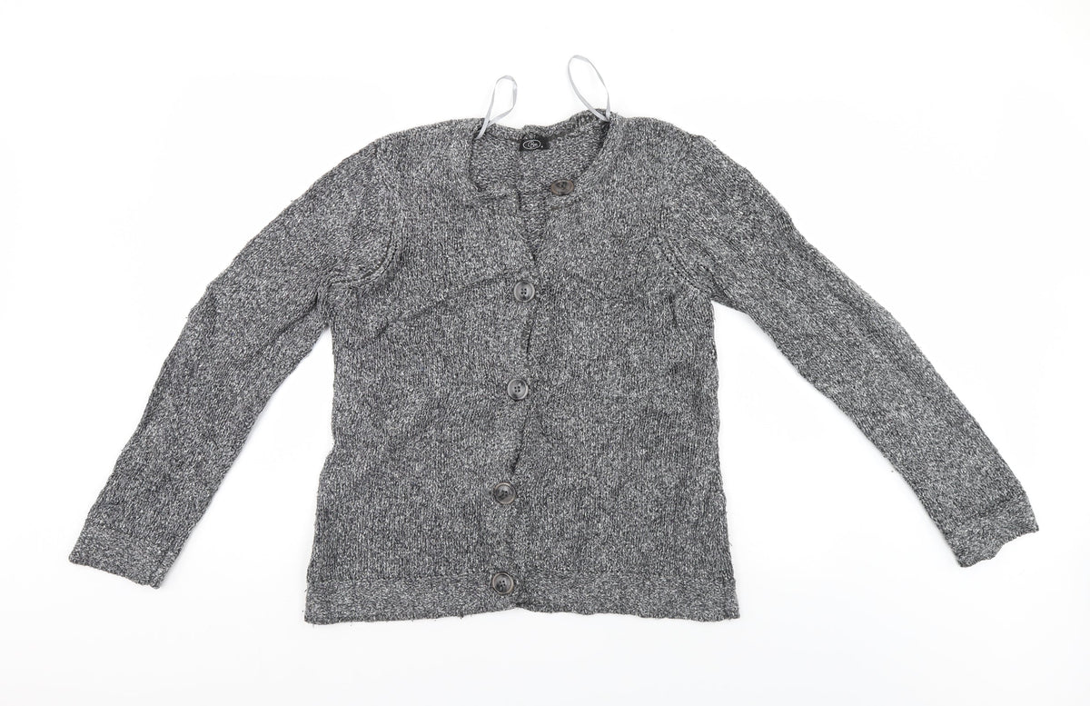 Bonmarché Womens Grey Cardigan Jumper Size M