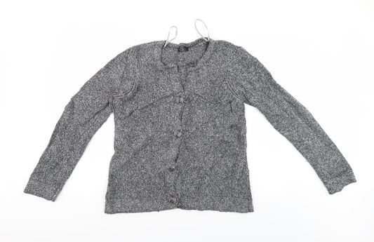 BM Womens Grey   Cardigan Jumper Size M