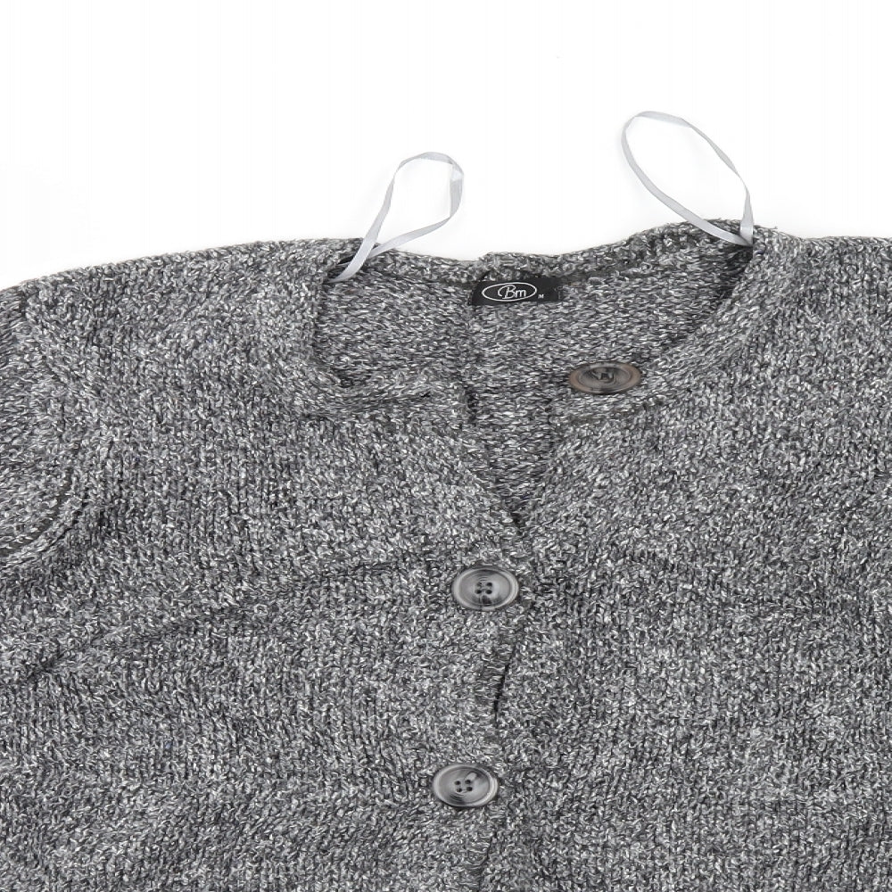 Bonmarché Womens Grey Cardigan Jumper Size M
