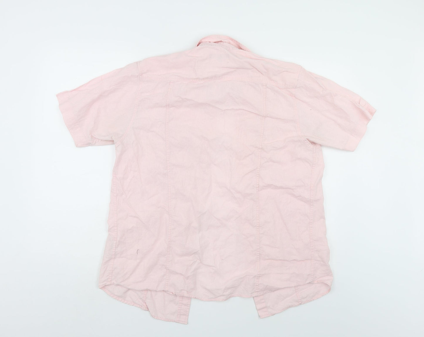George Mens Pink    Button-Up Size M
