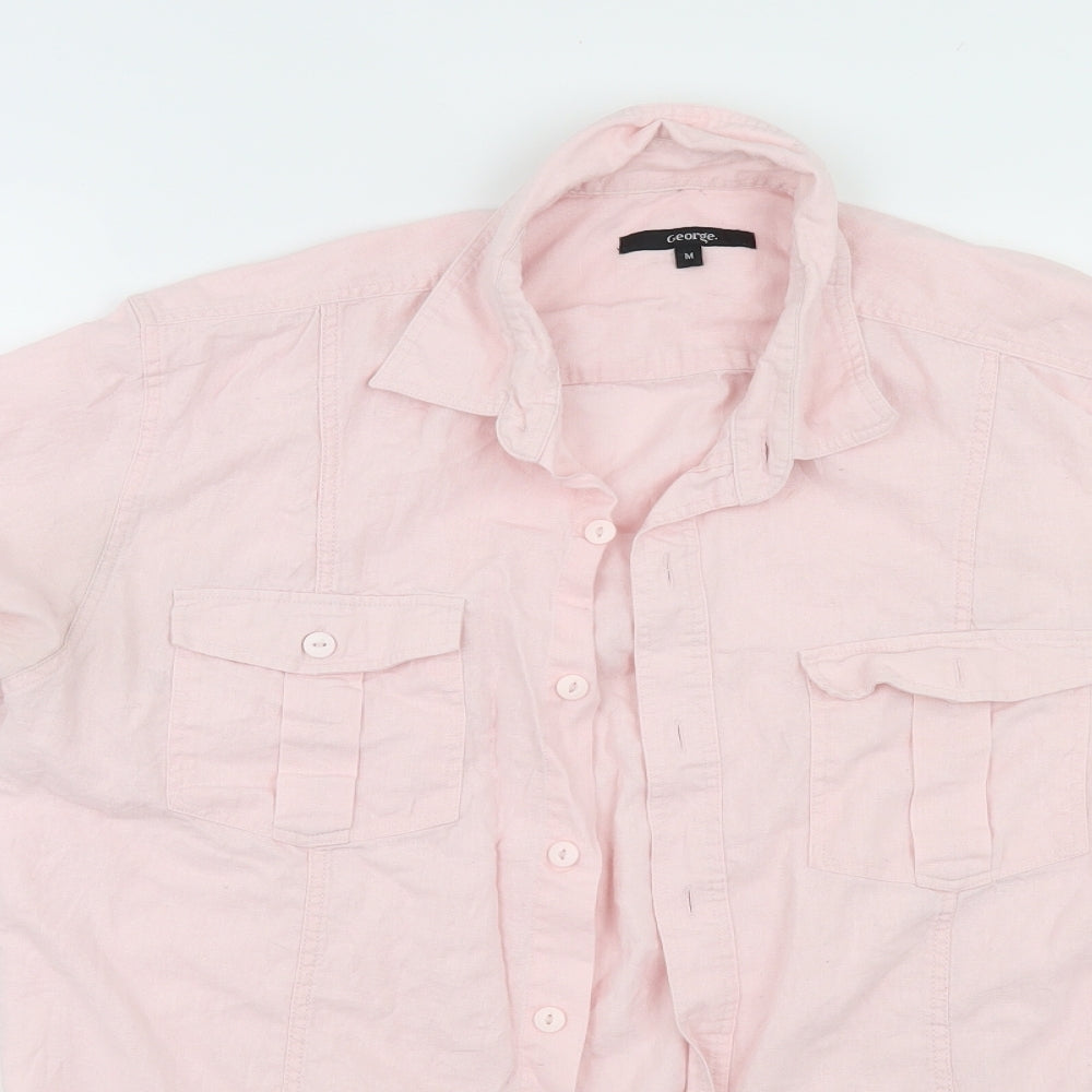 George Mens Pink    Button-Up Size M