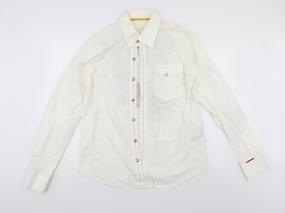 RN23 Jeans Mens White    Button-Up Size 2XL