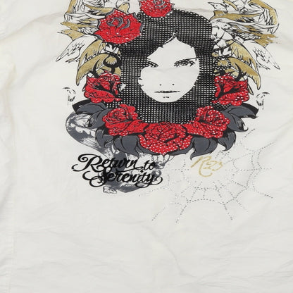 RN23 Jeans Mens White    Button-Up Size 2XL