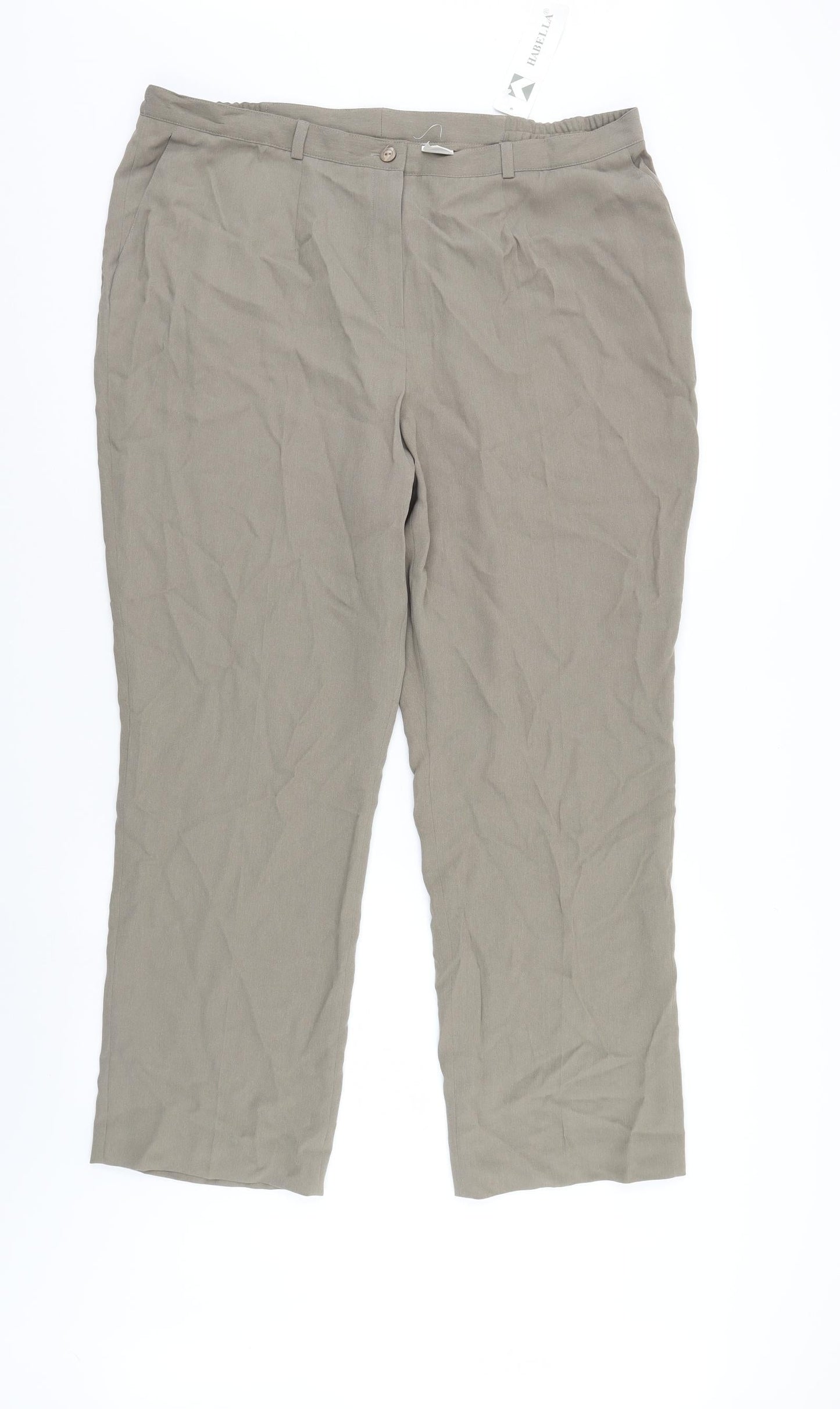 Habella Womens Ivory   Trousers  Size 20 L28 in