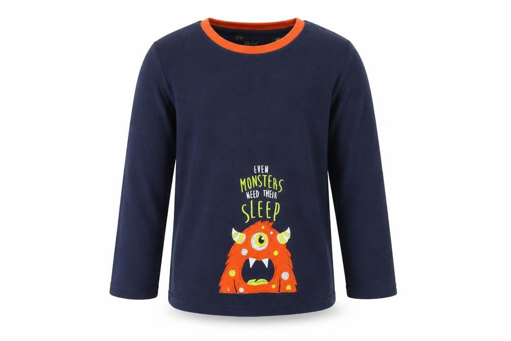 Front view of Rebel boys’ blue pyjama top, size 6-7, years