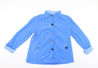 Womens UK Size M Anne De Lancay Blue Quilted Coat