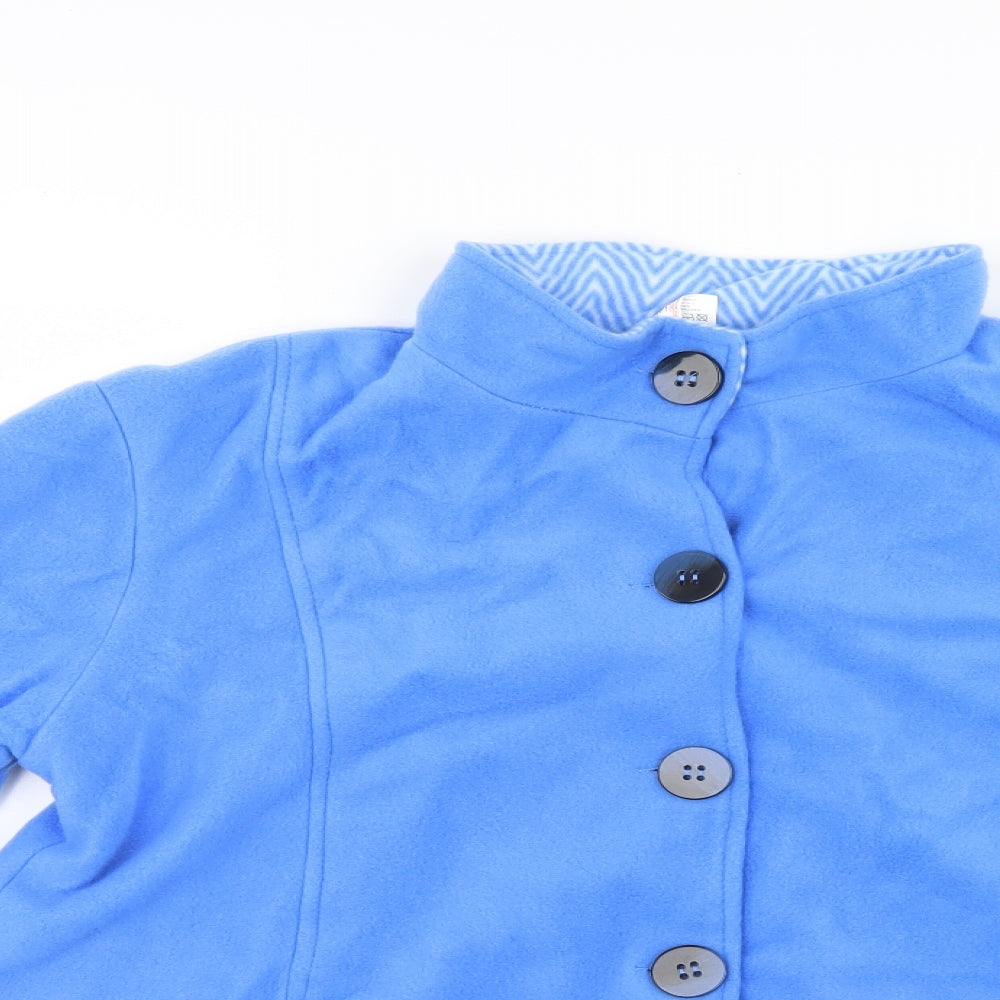Womens UK Size M Anne De Lancay Blue Quilted Coat