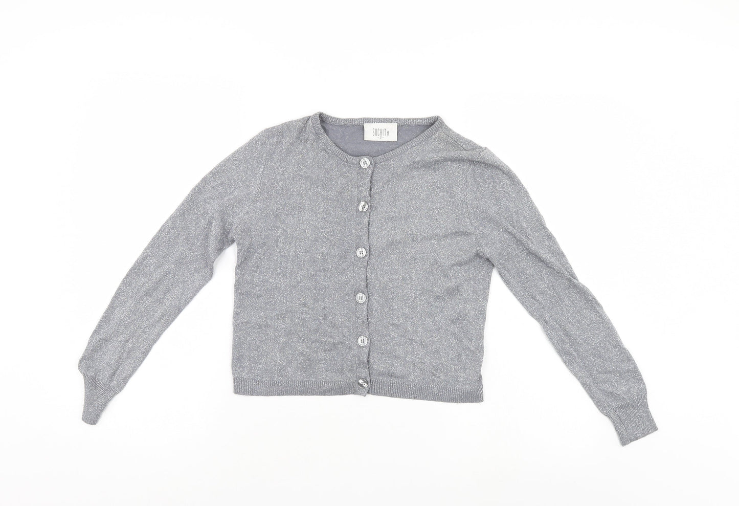 Suchita Womens Silver   Cardigan Jumper Size 4