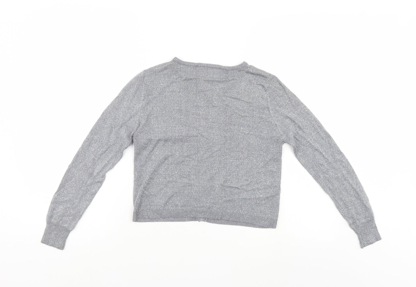 Suchita Womens Silver   Cardigan Jumper Size 4