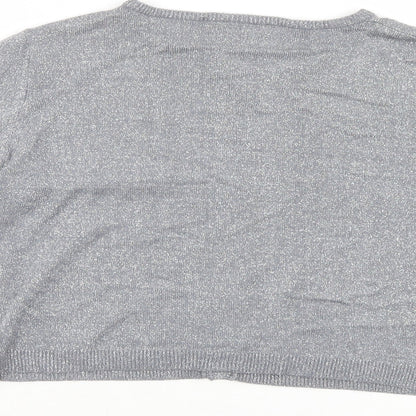 Suchita Womens Silver   Cardigan Jumper Size 4