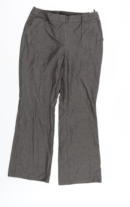 Womens UK Size 12 Marks and Spencer Regular Fit  Brown Trousers
