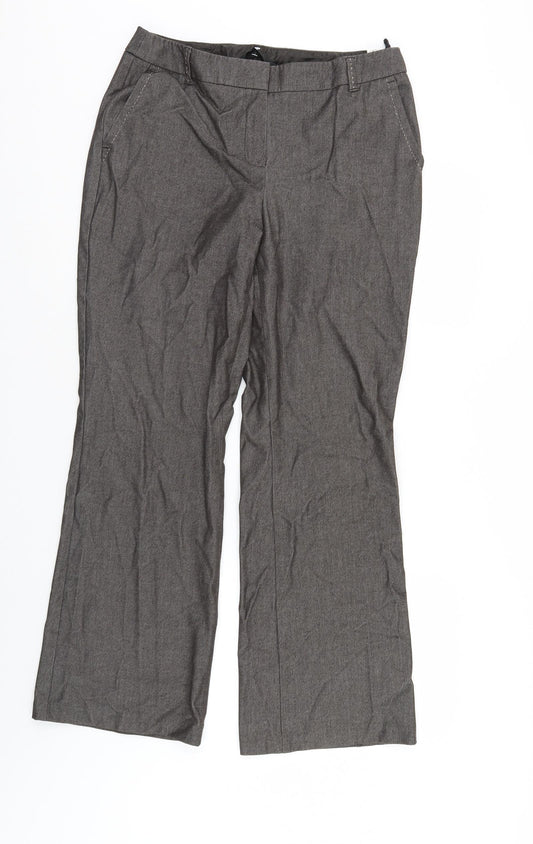 Womens UK Size 12 Marks and Spencer Regular Fit  Brown Trousers