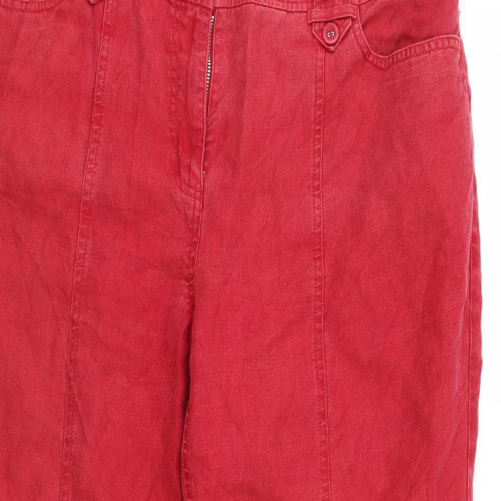 Womens UK Size 8 Preworn Regular Fit Straight Red Jeans