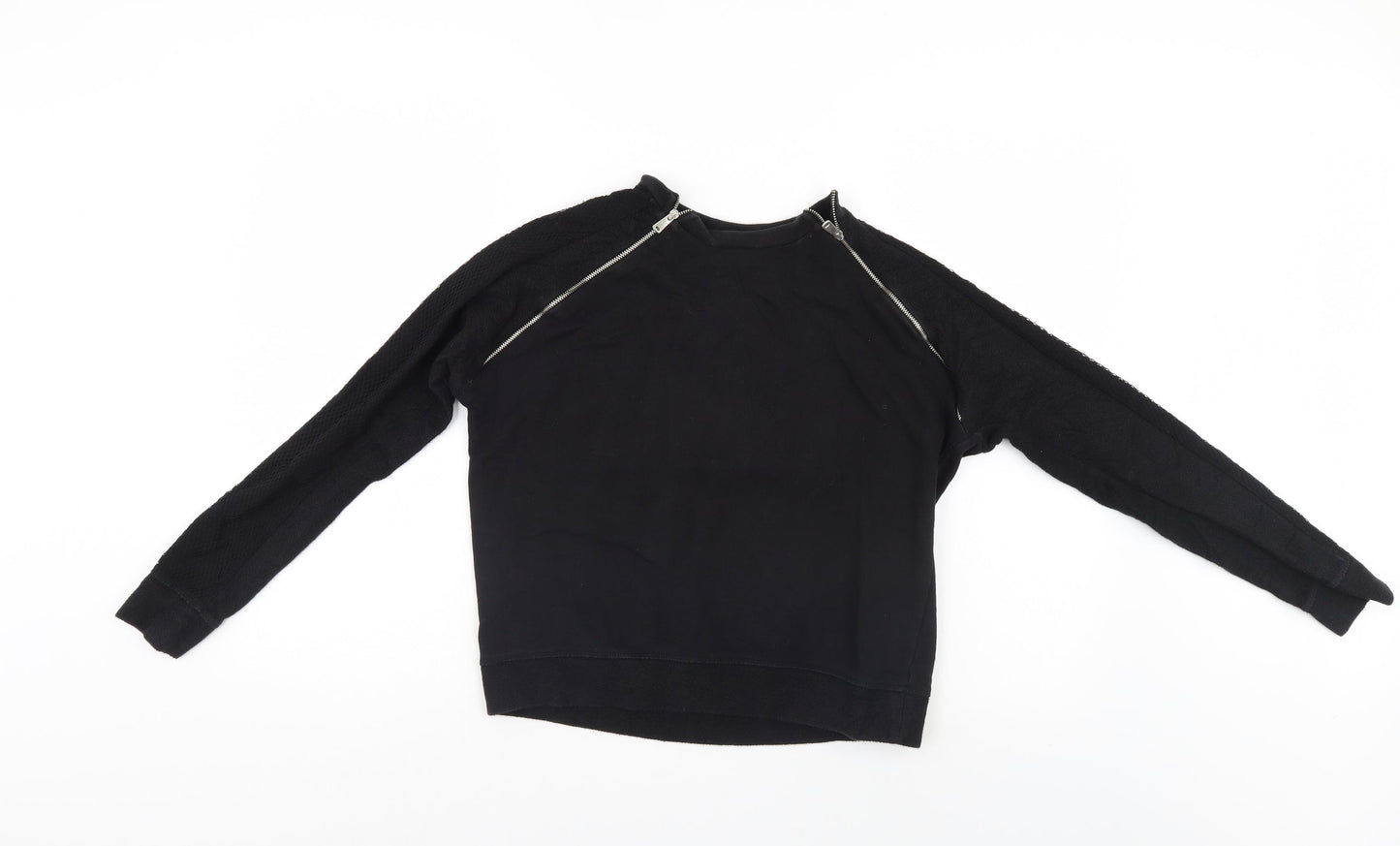 Zara Womens Black   Pullover Sweatshirt Size S