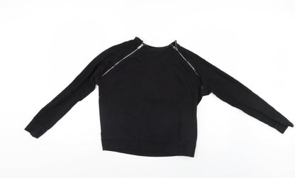 Zara Womens Black   Pullover Sweatshirt Size S