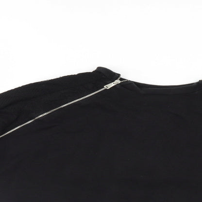 Zara Womens Black   Pullover Sweatshirt Size S
