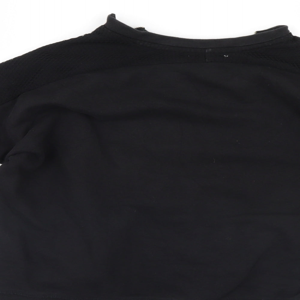 Zara Womens Black   Pullover Sweatshirt Size S