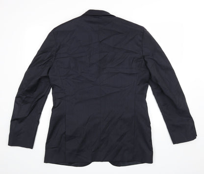 Trial Mens Blue Striped  Jacket Blazer