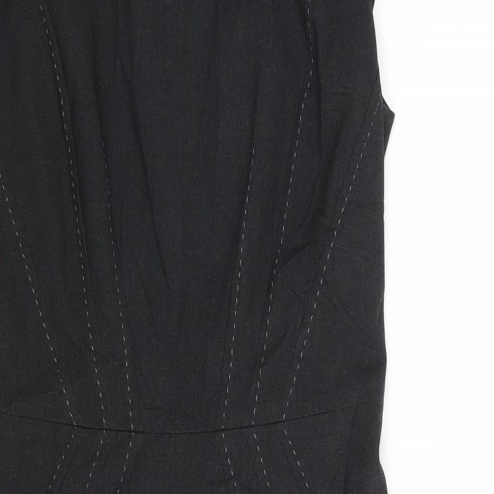 M&S Womens Grey   Pencil Dress  Size 10