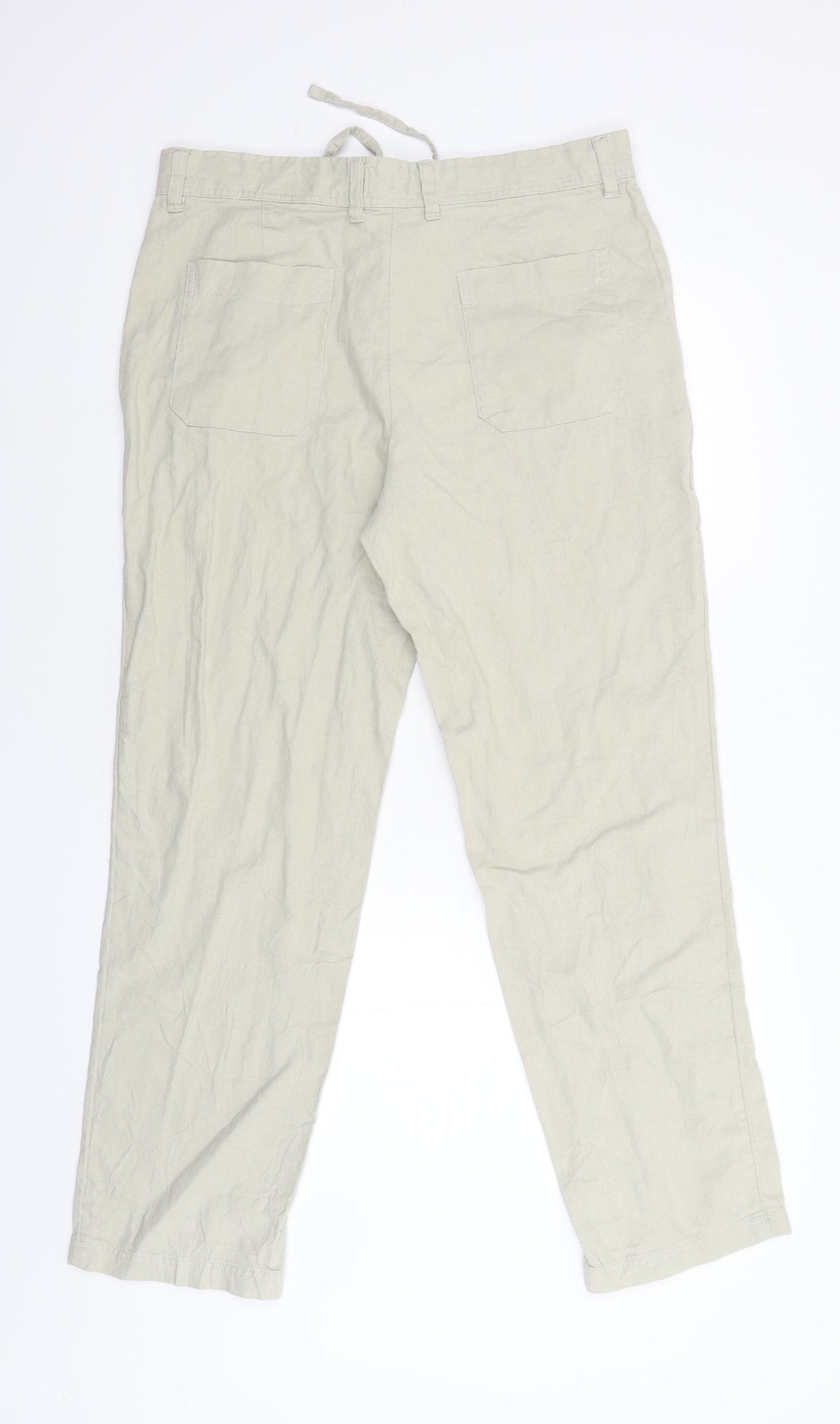 Womens UK Size 34 M&S Regular Fit  Beige Trousers