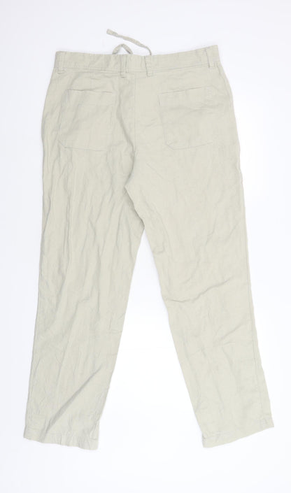 Womens UK Size 34 M&S Regular Fit  Beige Trousers