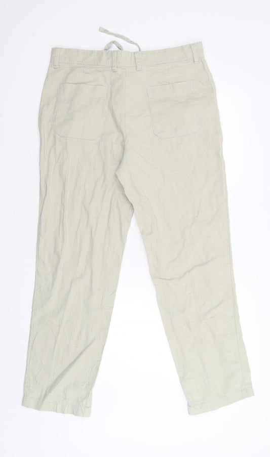 M&S Womens Beige   Trousers  Size 34 L31 in