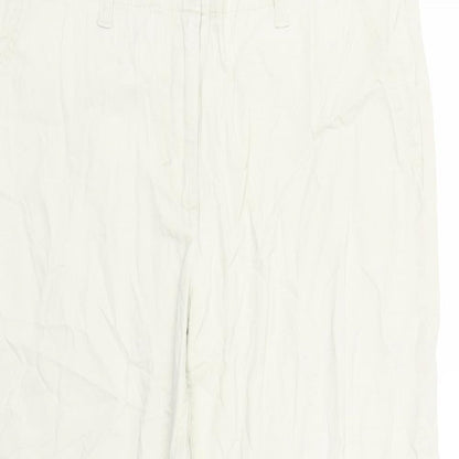 Womens UK Size 12 Papaya Regular Fit  Ivory Trousers