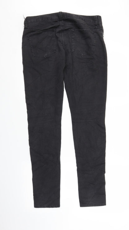 Gap Womens Black  Denim Straight Jeans Size 30 in L29 in