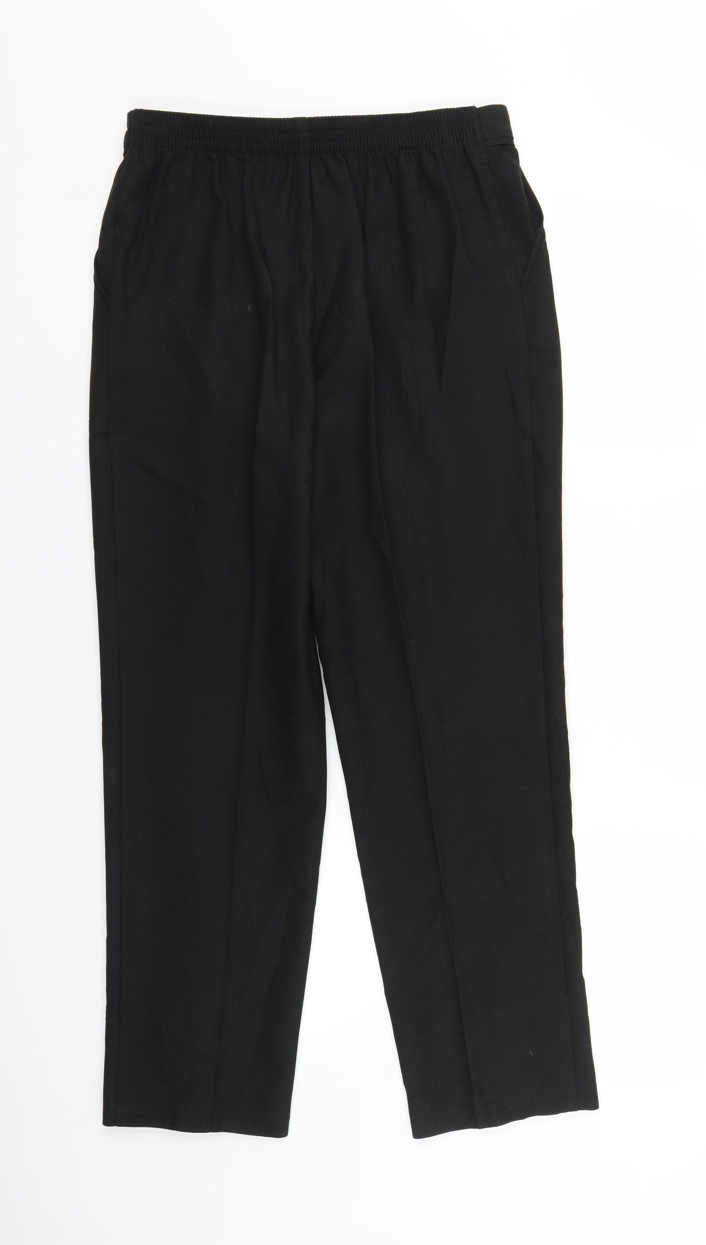 Womens UK Size 10 Marks and Spencer Regular Fit  Black Trousers